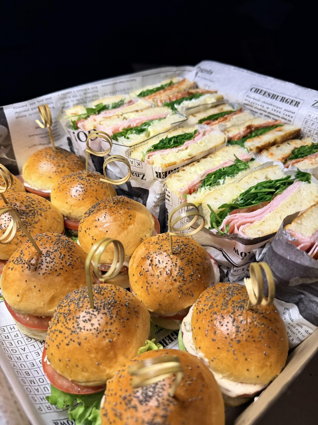 Mini burgery + kanapki na focaccii