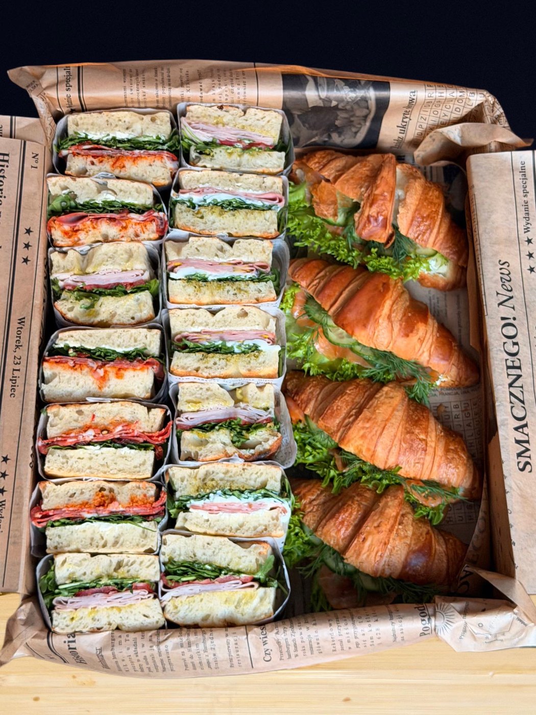 Box z croissantami + focaccia